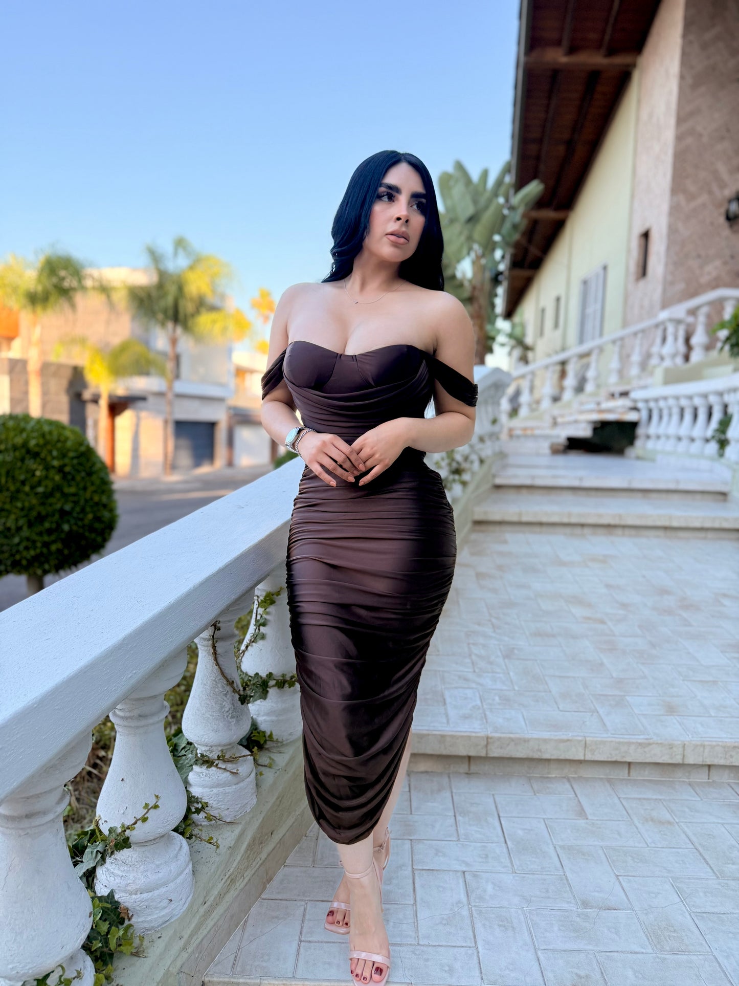 Vestido satin strech