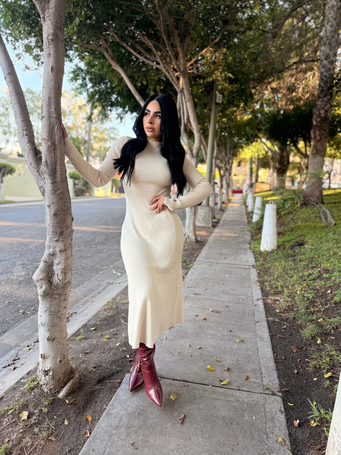 Vestido tela de punto