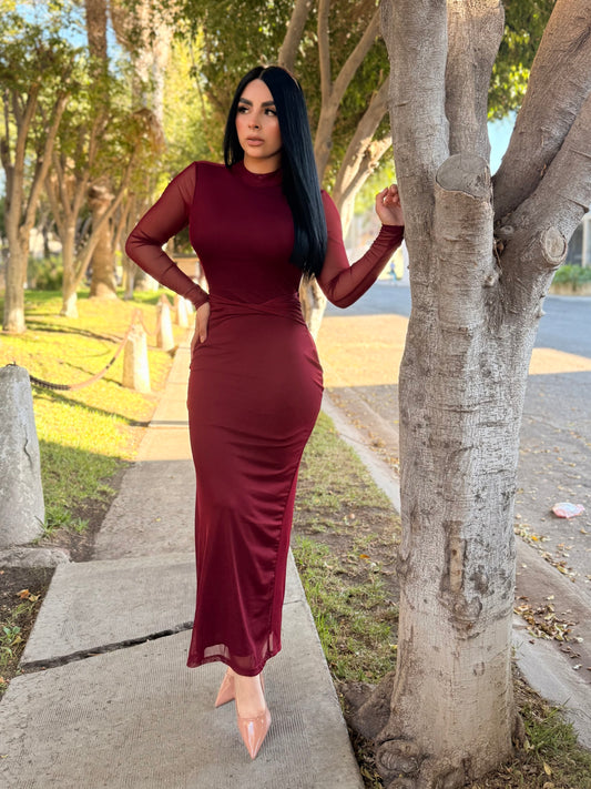 Vestido mesh descubierto